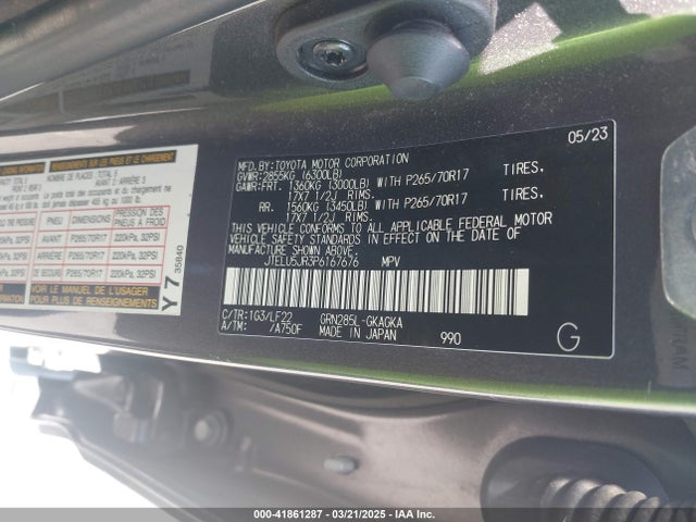 JTELU5JR3P6167676 Toyota 4runner Trd Pro