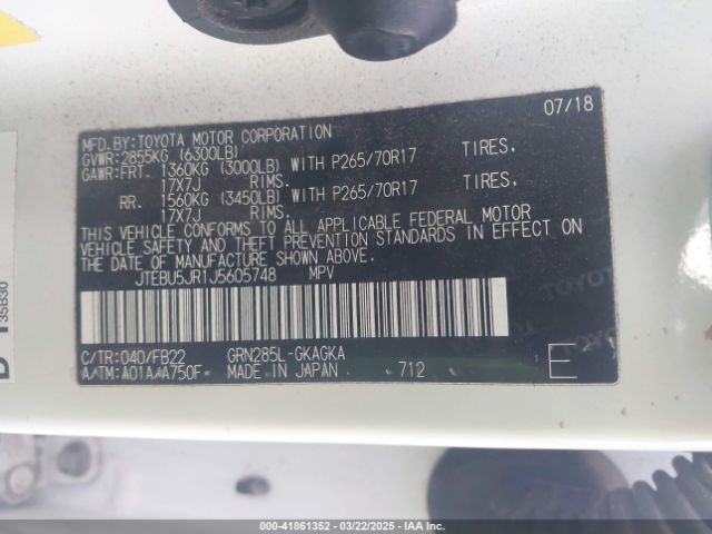 JTEBU5JR1J5605748 Toyota 4RUNNER SR5