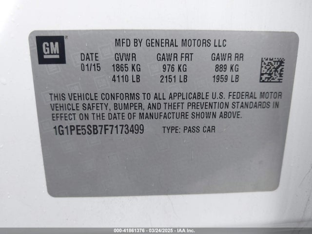 Chevrolet Cruze 2lt Auto 2015 1G1PE5SB7F7173499 Image 9