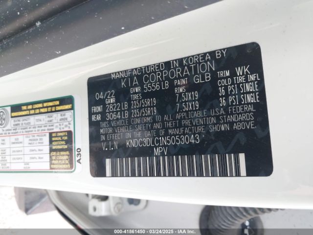 KNDC3DLC1N5053043 KIA Ev6 Wind