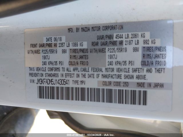 JM3KFADM5J1430541 Mazda Cx-5 Grand Touring