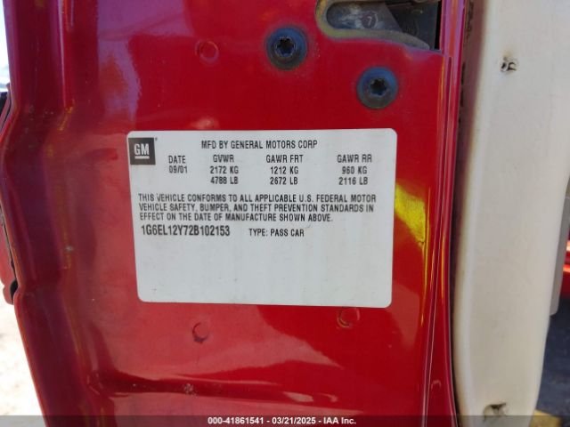 2002 CADILLAC ELDORADO 1G6EL12Y72B102153 Photo 8