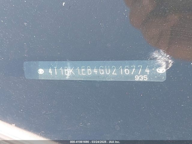 4T1BK1EB4GU216774 Toyota AVALON XLE