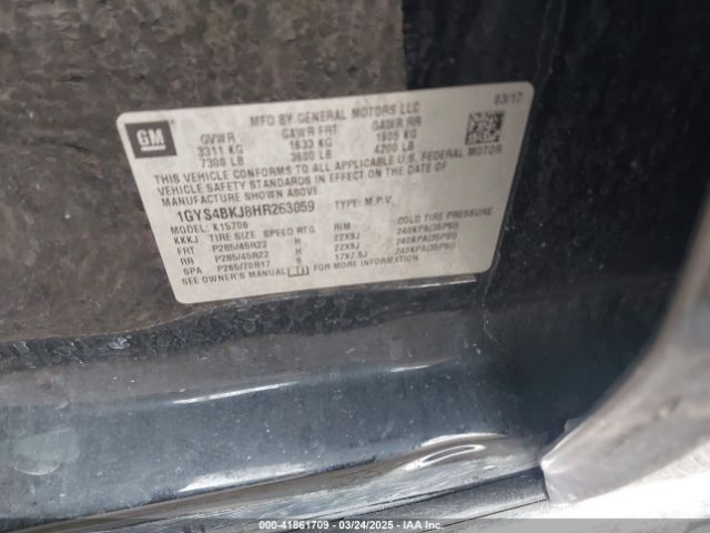1GYS4BKJ8HR263059 Cadillac Escalade Luxury