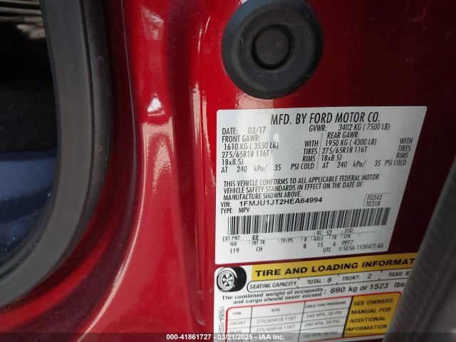 1FMJU1JT2HEA64994 Ford Expedition Xlt