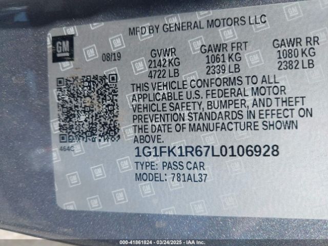 1G1FK1R67L0106928 Chevrolet Camaro