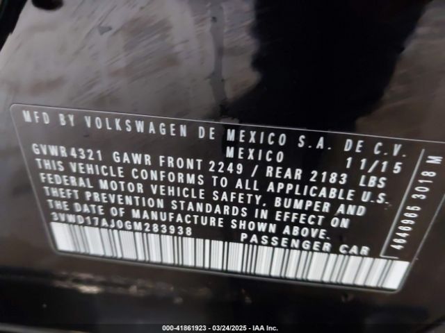 3VWD17AJ0GM283938 Volkswagen Jetta 1.8t Sport