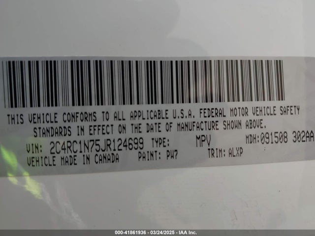 2C4RC1N75JR124699 Chrysler Pacifica Hybrid Limited