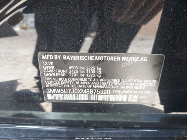2021 BMW 3 SERIES 3MW5U7J0XM8B75320 Photo 8