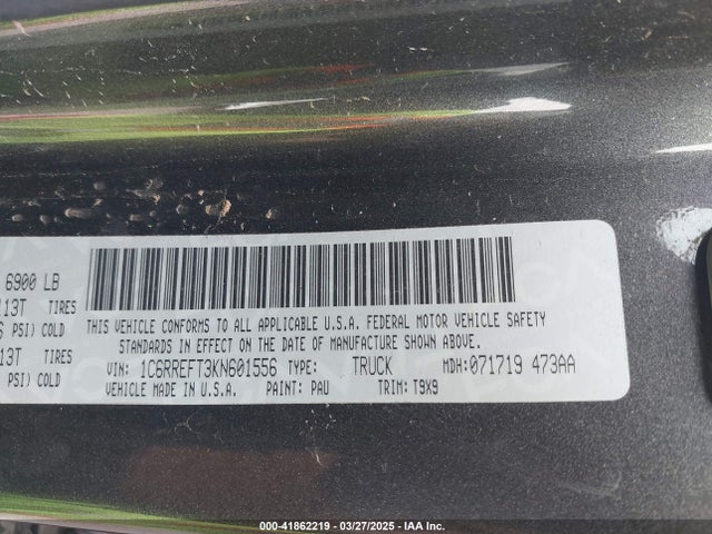RAM 1500 2019 1C6RREFT3KN601556 Image 9