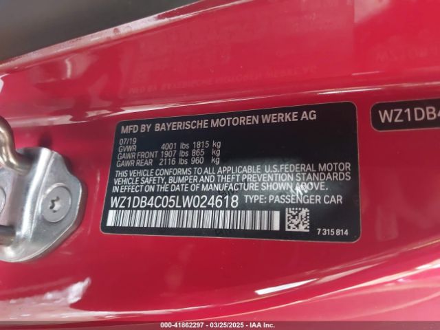 2020 TOYOTA GR SUPRA WZ1DB4C05LW024618 Photo 8