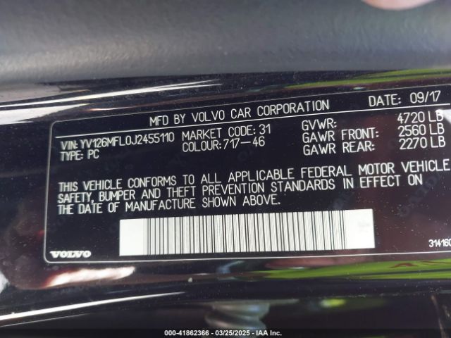 2018 VOLVO S60 YV126MFL0J2455110 Photo 8