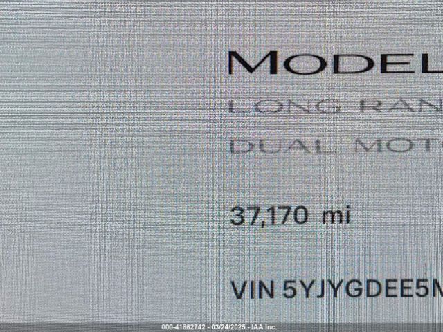 5YJYGDEE5MF076556 Tesla Model Y Long Range Dual Motor All-wheel Drive