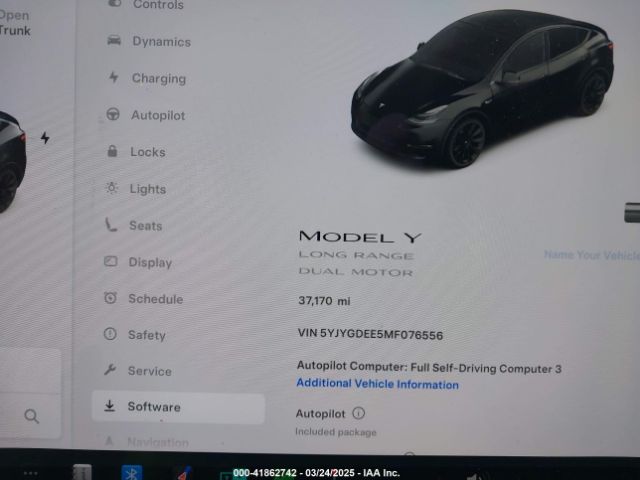 5YJYGDEE5MF076556 Tesla Model Y Long Range Dual Motor All-wheel Drive
