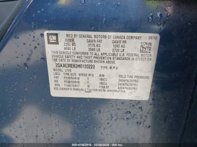 2GKALMEK9H6130220 GMC Terrain Sle-1
