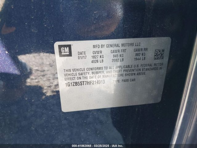 1G1ZB5ST7HF214913 Chevrolet MALIBU LS