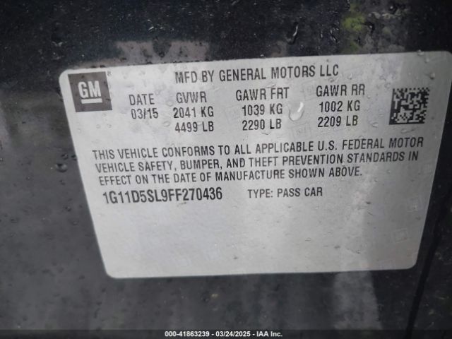 1G11D5SL9FF270436 Chevrolet MALIBU 2LT
