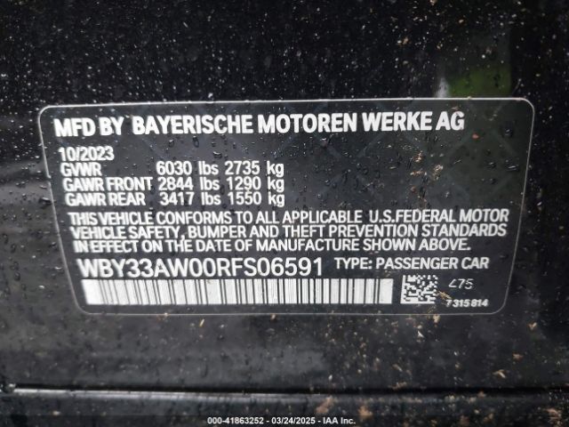 WBY33AW00RFS06591 BMW I4 M50