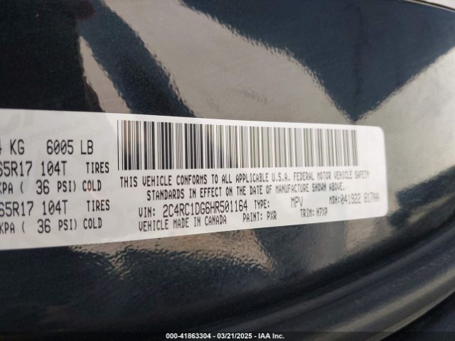 2017 CHRYSLER PACIFICA 2C4RC1DG6HR501164 Photo 8
