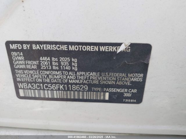 WBA3C1C56FK118629 BMW 328I