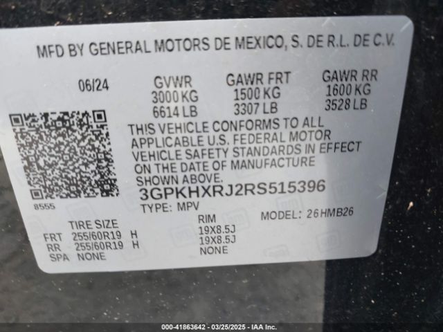 3GPKHXRJ2RS515396 Honda Prologue Touring