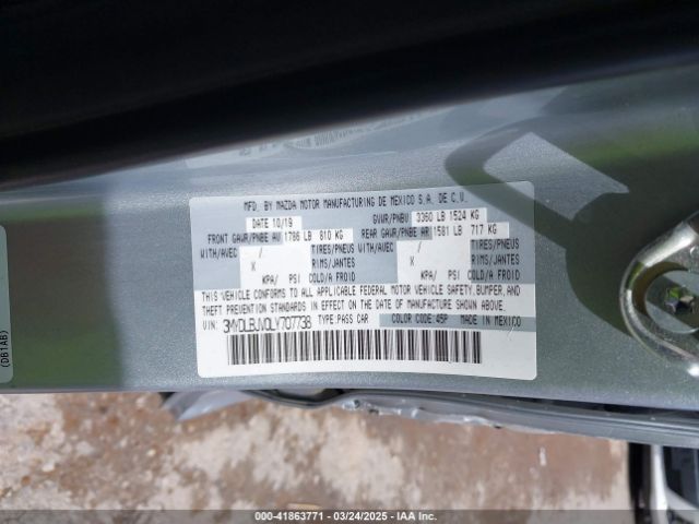 3MYDLBJV0LY707738 Toyota YARIS LE