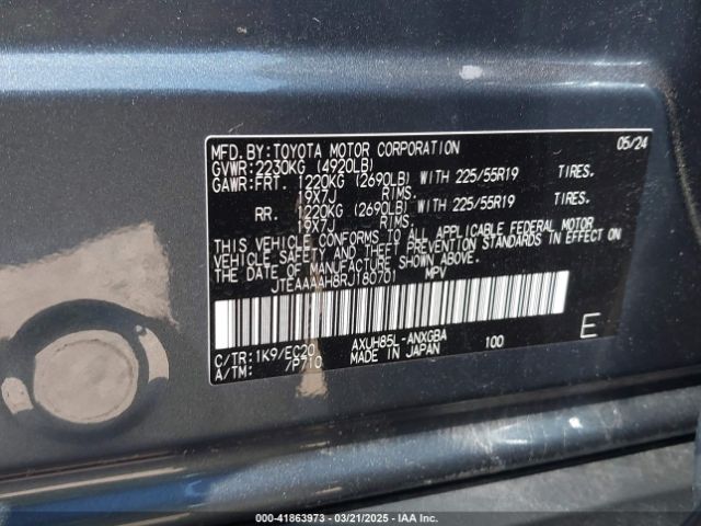 2024 TOYOTA VENZA JTEAAAAH8RJ180701 Photo 8