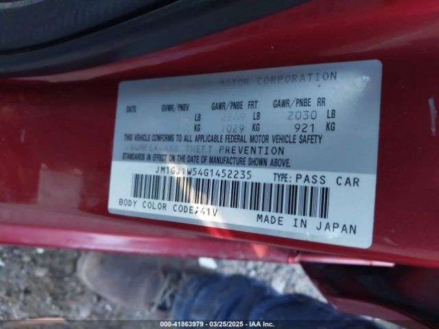 JM1GJ1W54G1452235 Mazda Mazda6 I Grand Touring