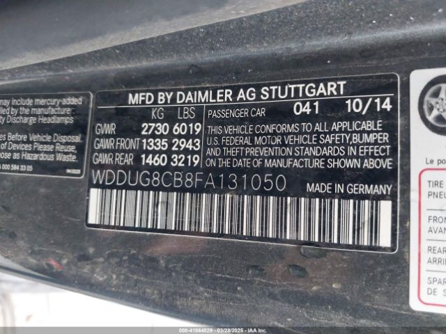 WDDUG8CB8FA131050 Mercedes-Benz S 550