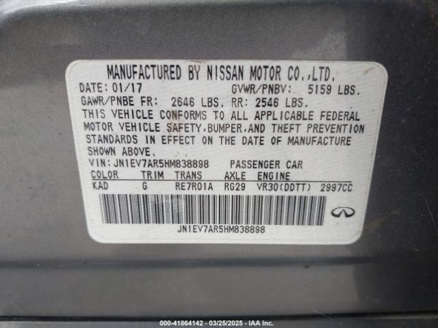 JN1EV7AR5HM838898 Infiniti Q50 3.0t Signature Edition
