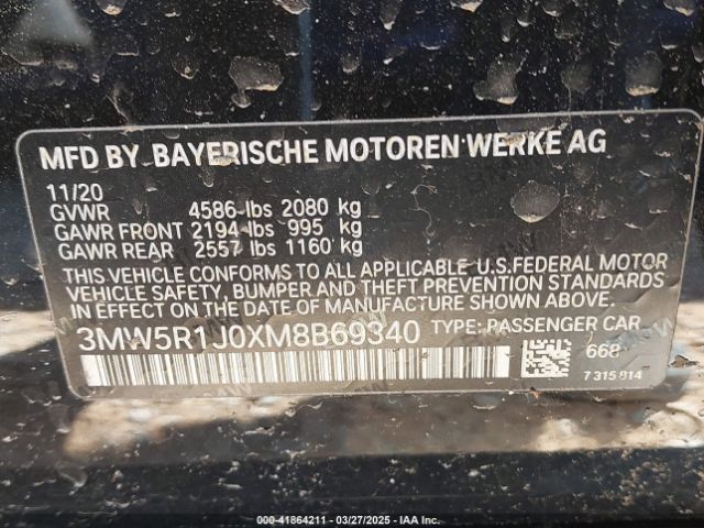 2021 BMW 330I 3MW5R1J0XM8B69340 Photo 8