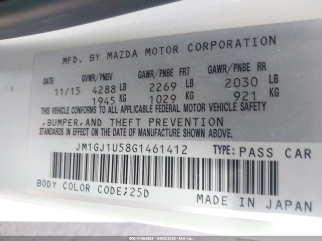 JM1GJ1U58G1461412 Mazda py