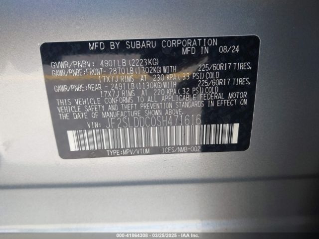 JF2SLDDC0SH471616 Subaru Forester Premium