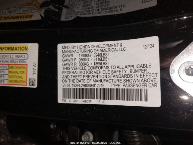 19XFL2H80SE012246 Honda Civic Sport