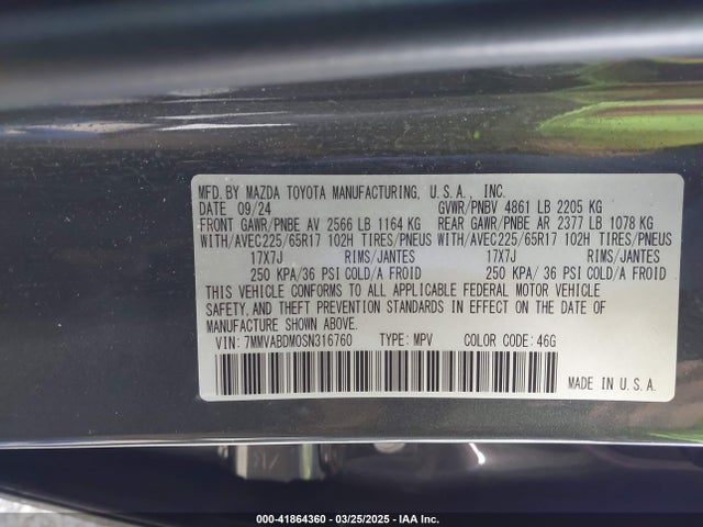 7MMVABDM0SN316760 Mazda Cx-50 2.5 S Premium Package