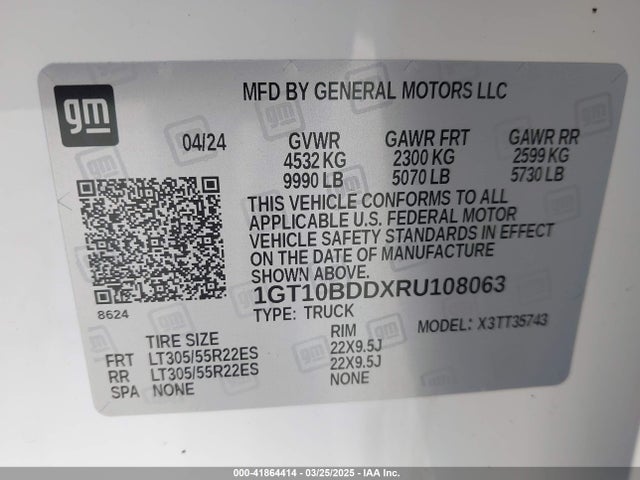 1GT10BDDXRU108063 GMC Hummer Ev Pickup 2x