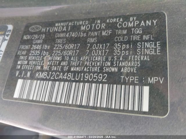 KM8J2CA48LU190592 Hyundai TUCSON SE