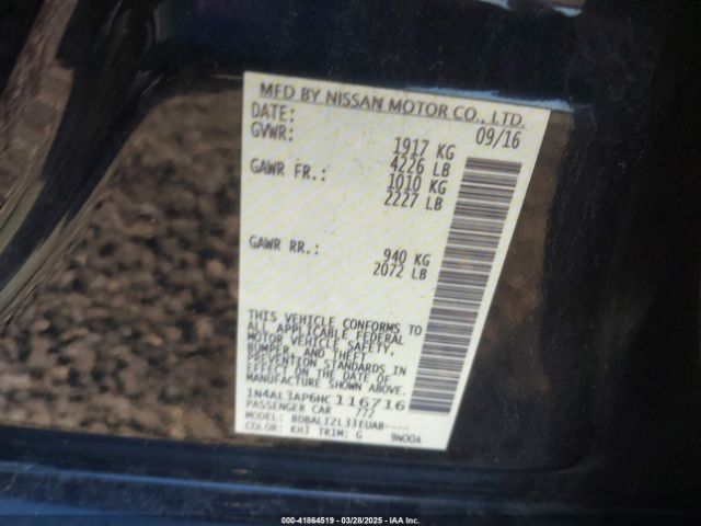 1N4AL3AP6HC116716 Nissan Altima