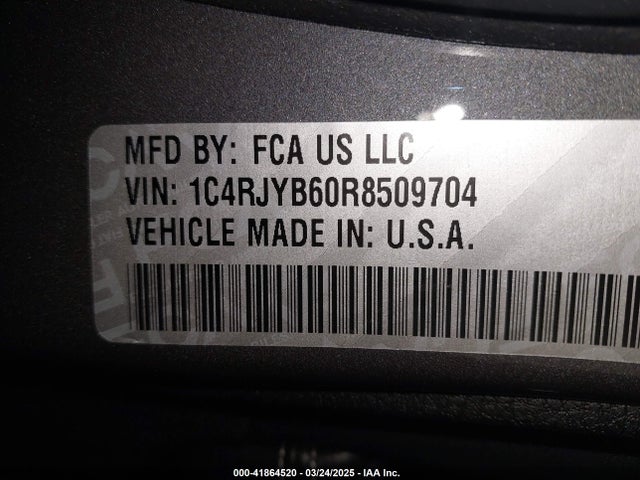 1C4RJYB60R8509704 Jeep Grand Cherokee