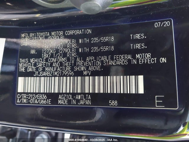 JTJSARBZ1M2179596 Lexus Nx 300 F Sport