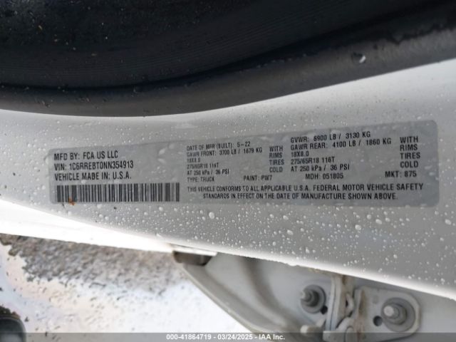2022 RAM 1500 1C6RREBT0NN354913 Photo 8