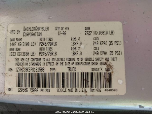 2007 MITSUBISHI RAIDER 1Z7HC28K57S161586 Photo 8