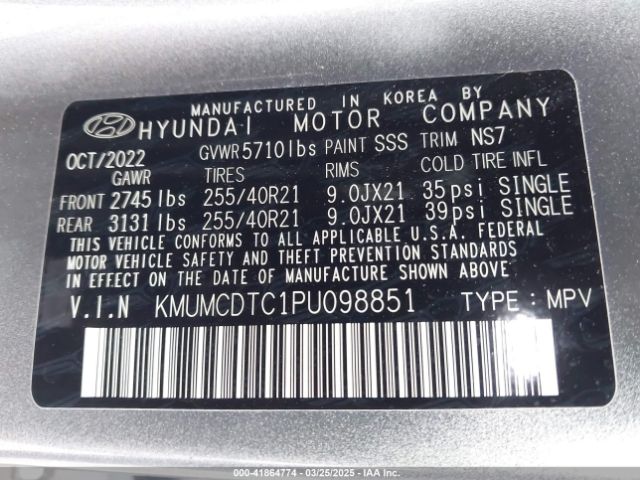 KMUMCDTC1PU098851 Genesis Gv70 3.5t Awd Sport