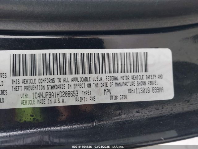 1C4NJPBA1HD208653 Jeep Patriot Sport Se Fwd