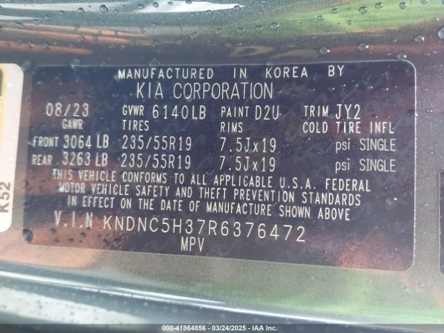 KNDNC5H37R6376472 KIA Carnival Mpv Ex