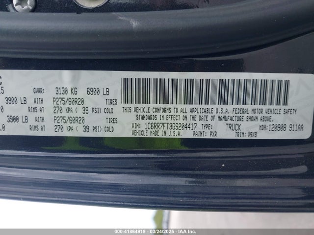 1C6RR7FT3GS204417 RAM 1500 Express