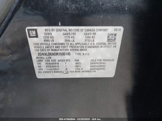2GNALDEK6H1506145 Chevrolet Equinox Premier