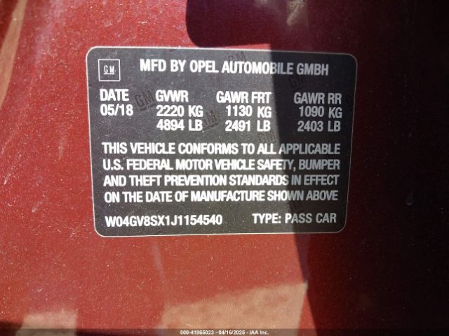 W04GV8SX1J1154540 Buick Regal Tourx Essence