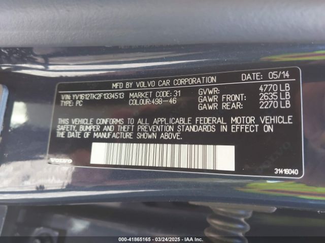 YV1612TK2F1334513 Volvo S60 T5 Premier