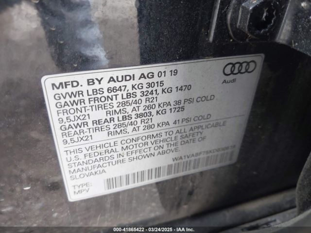 2019 AUDI Q7 WA1VABF75KD030619 Photo 8